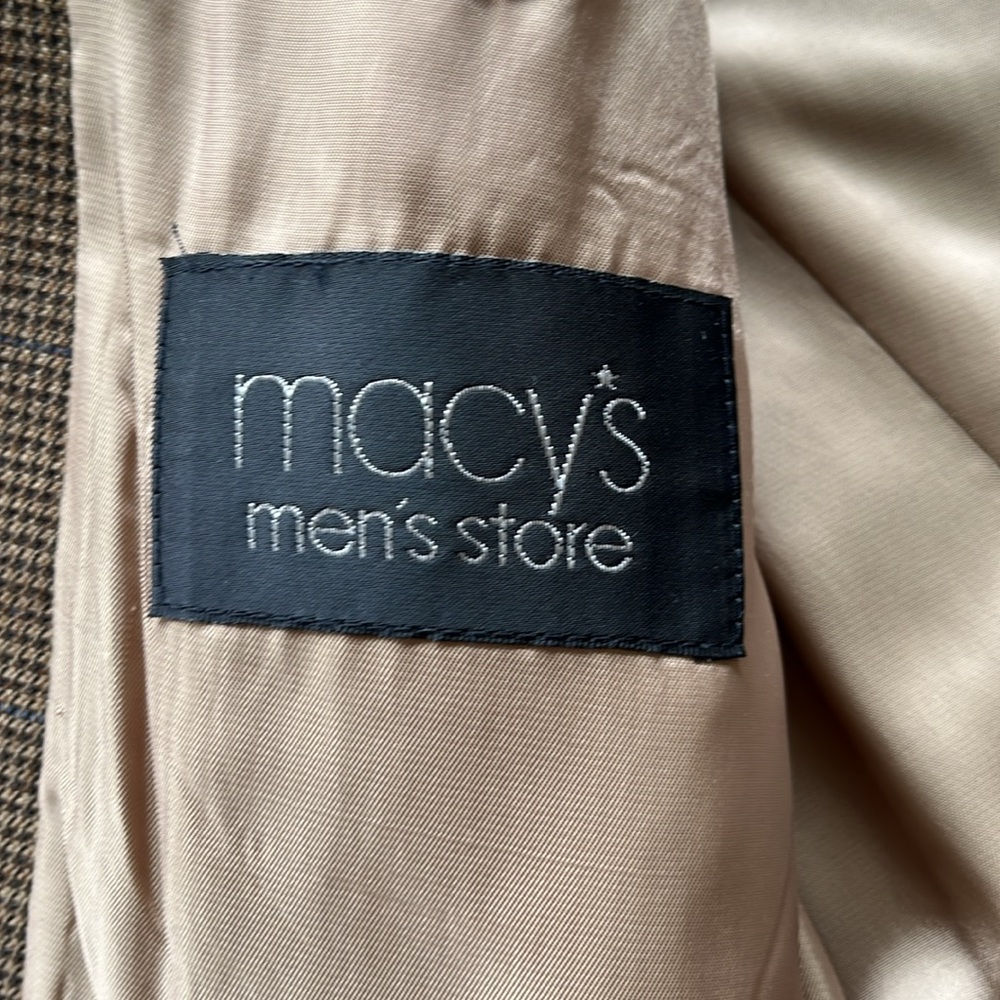 Men’s Brown Plaid Blazer - Picture 3 of 6